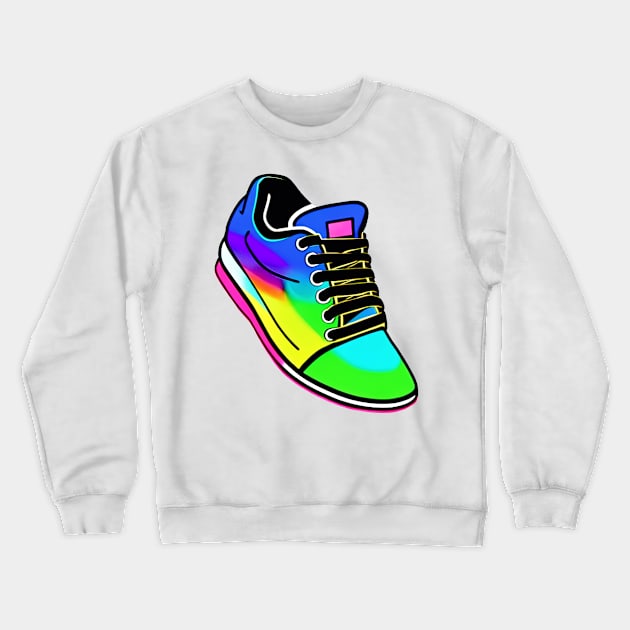 Rainbow Sneaker Crewneck Sweatshirt by David Kincaid Art